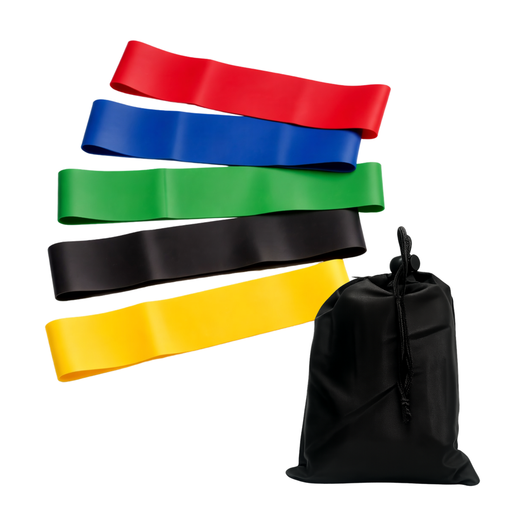 BANDA, ELASTICO, MULTICOLOR, 30*5 cm, set de 5 pcs de resistencia para ejercicio fitness