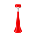Vuvuzela plástica rojo 27*8cm con boquilla lateral