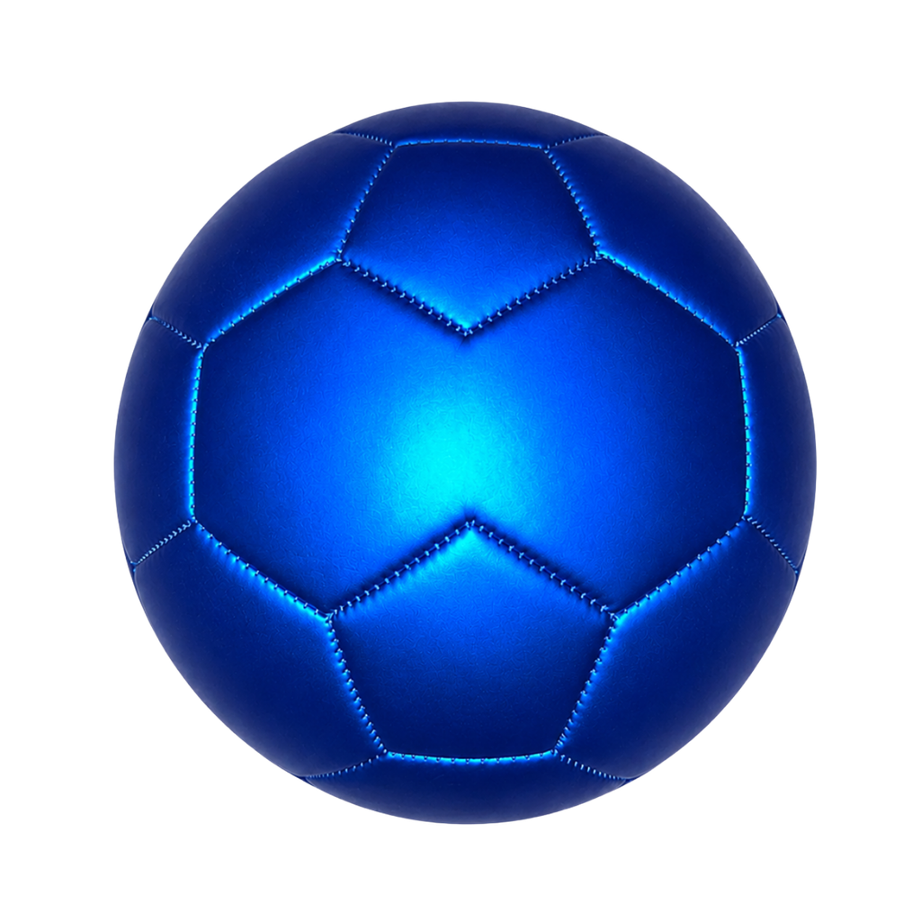PELOTA, PVC, AZUL, 330 gr, No 5 metalizada +PU+Poliester