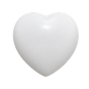 ANTIESTRES, PU, BLANCO, 7*6.8*5 cm, forma de corazón