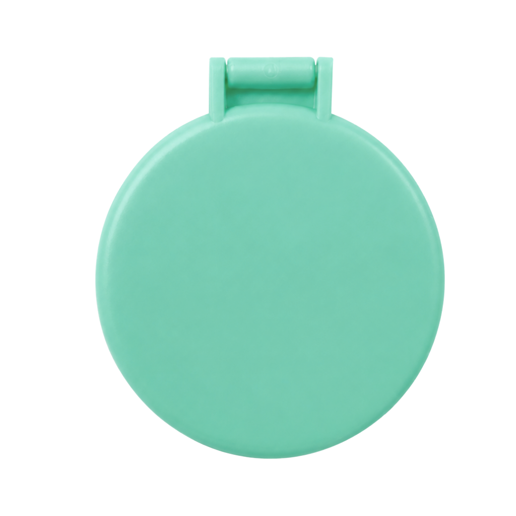 ESPEJO DE BOLSILLO, PLÁSTICO, VERDE, 6.3 cm