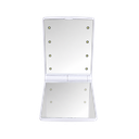 ESPEJO, PLÁSTICO, BLANCOPl, 8.5*8.5*3 cm, RECTANGULAR DOBLE PARA BOLSILLO
