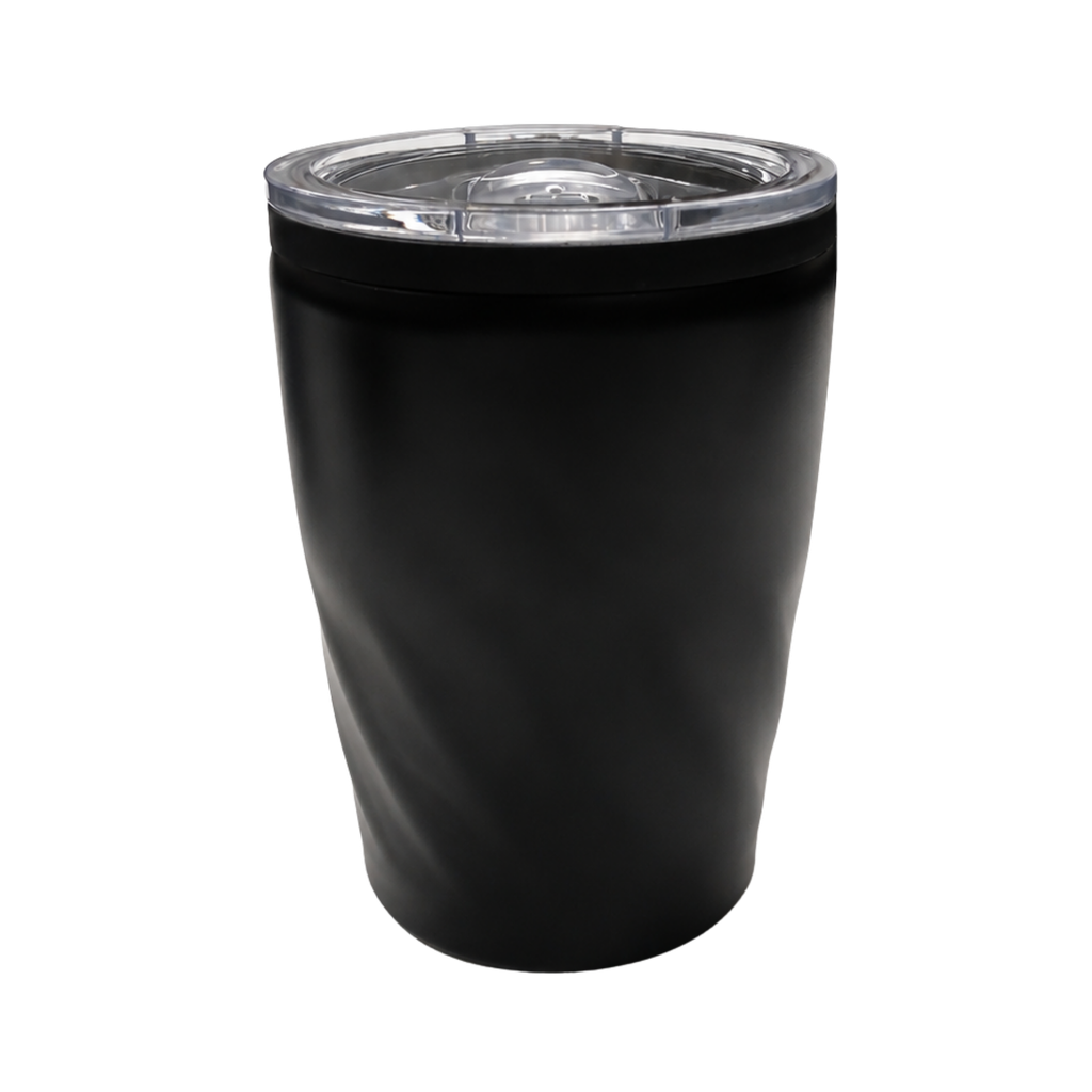 VASO, ACERO INOXIDABLE, NEGRO, 350 ml, Twister doble pared interior plástico