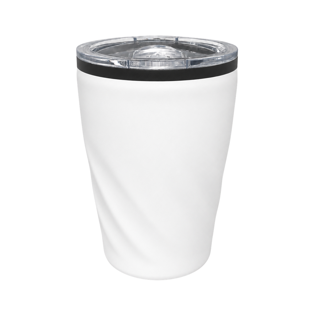 VASO, ACERO INOXIDABLE, BLANCO, 350 ml, Twister doble pared interior plástico