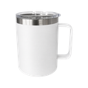 TAZA, ACERO INOXIDABLE, BLANCO, 350 ml, Thermal doble pared 8.8*10.8cm con tapa hermética