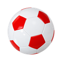 PELOTA, PVC, ROJO, 270 gr, No. 5 de 32 paneles base blanca circunferencia 680-700mm.