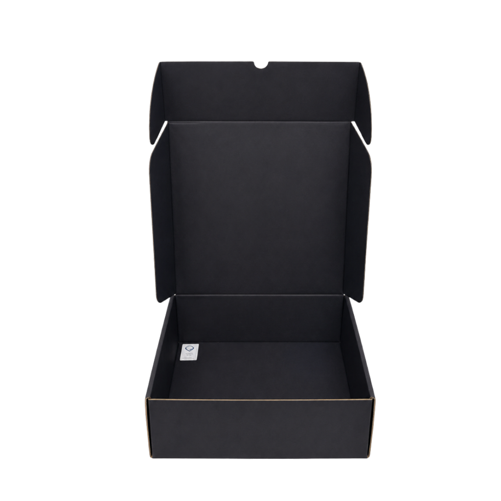 CAJA, CARTÓN, NEGRO, 26.5 x 9 x 30 cm, DE PRESENTACIÓN TAMAÑO XL