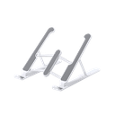 SOPORTE PLEGABLE  PARA PORTÁTIL, ABS, PLATEADO, 20.4 x 15.5 x 26.5 cm, CON PROTECTORES ANTIDESLIZANTES