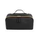 NECESER, PU, NEGRO, 22 x 12 x 12 cm, CON DOBLE COMPARTIMIENTO Y BOLSILLO ADICIONAL