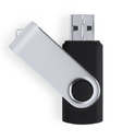 MEMORIA USB 32GB, ABS / METAL, NEGRO, 2 x 5.8 x 1 cm, CON MECANISMO GIRATORIO Y CLIP DE METAL