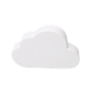 ANTIESTRÉS EN FORMA DE NUBE, PU, BLANCO, 9.5 x 6 x 1.9 cm