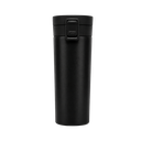 VASO, ACERO INOXIDABLE, NEGRO, 480 ml, Mumbai 6.8*19.5 cm térmico doble pared con tapa automática y base antideslizante