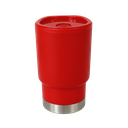VASO, PLÁSTICO, ROJO, 380 ml, Basic 6.5*8*13cm  base de acero