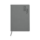 AGENDAS, PU, GRIS, 16,8*23,5 cm, Ejecutiva Byside 2027 con orilla dorada