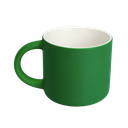 TAZA, CERÁMICA, VERDE, 16 oz, SOFT TOUCH TROLL INTERIOR BLANCO.