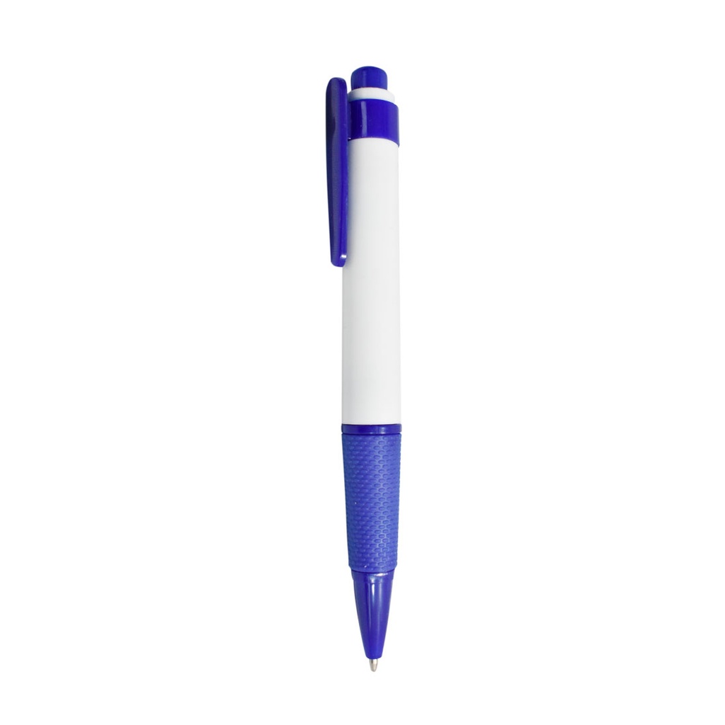 lapiceros, plástico, azul reflex, 13.4 centimetros, brumos con goma antideslizante