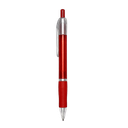 lapiceros, plástico, rojo, 14.5 centimetros, translúcido con goma antideslizante