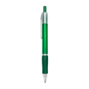 lapiceros, plástico, verde, 14.5 centimetros, translúcido con goma antideslizante