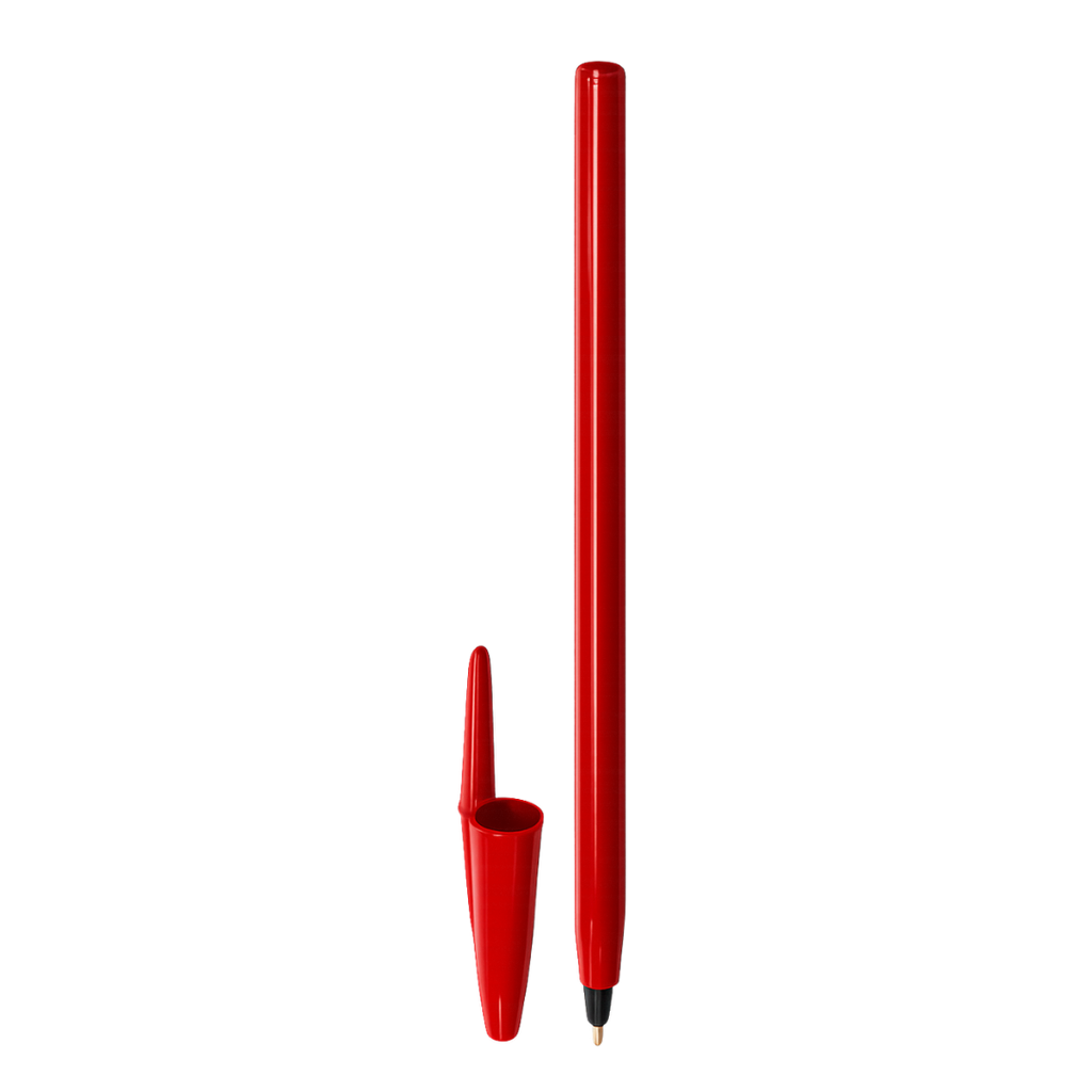 lapiceros, plástico, rojo, 14.5 centimetros, alfa con cuerpo de color solido