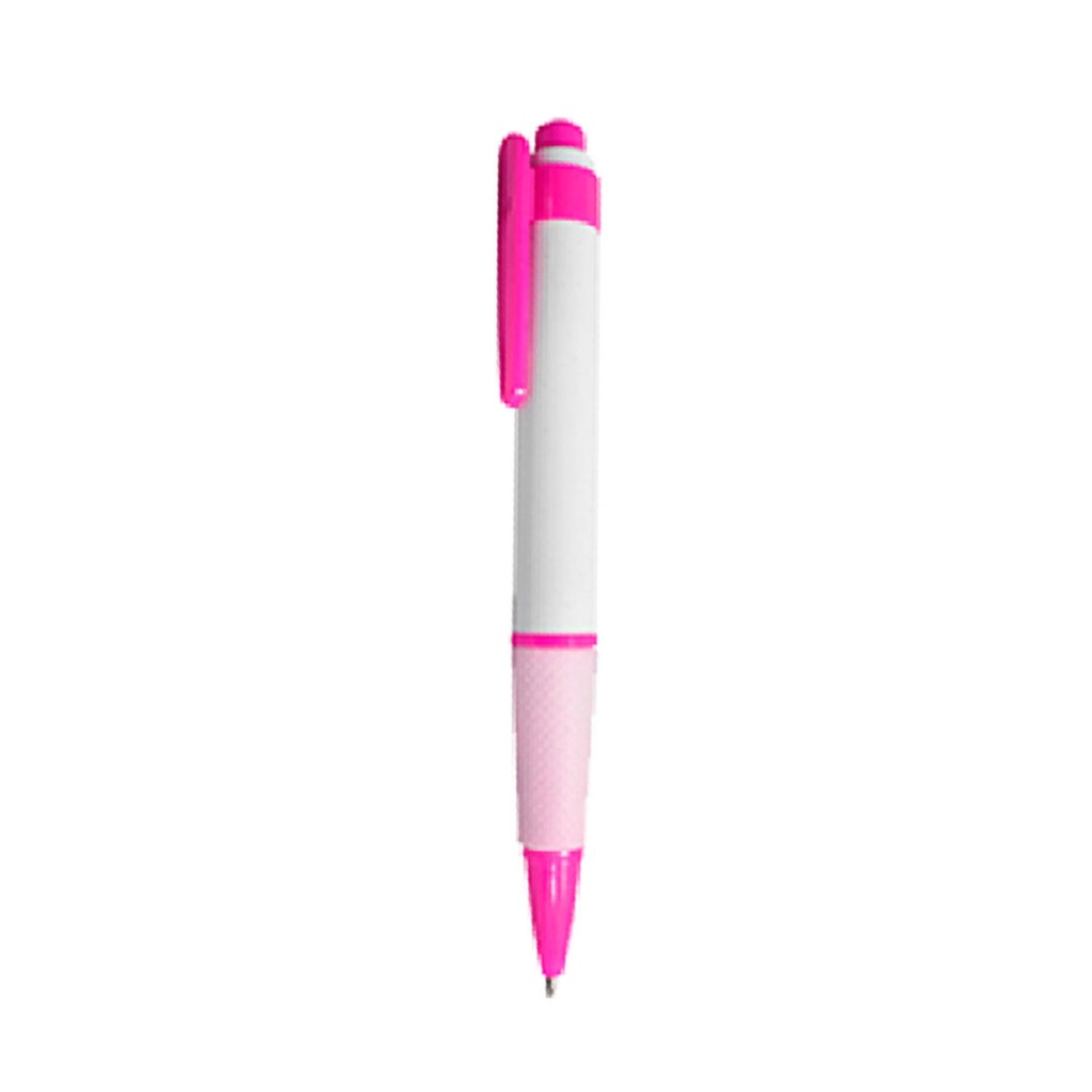 lapiceros, plástico, rosado, 13.4 centimetros, brmos con goma antideslizante