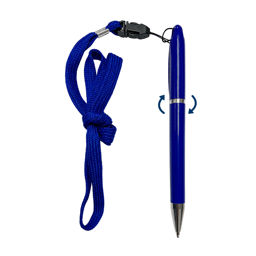 lapicero delta con pita azul reflex