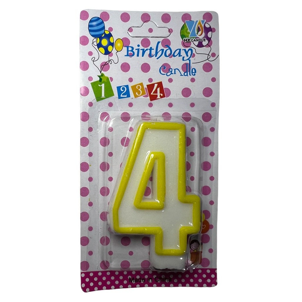 vela no.4 amarillo