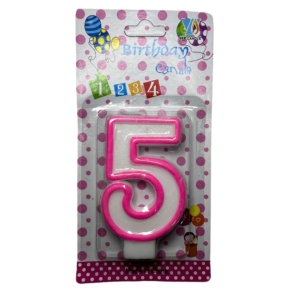 vela no.5 rosada