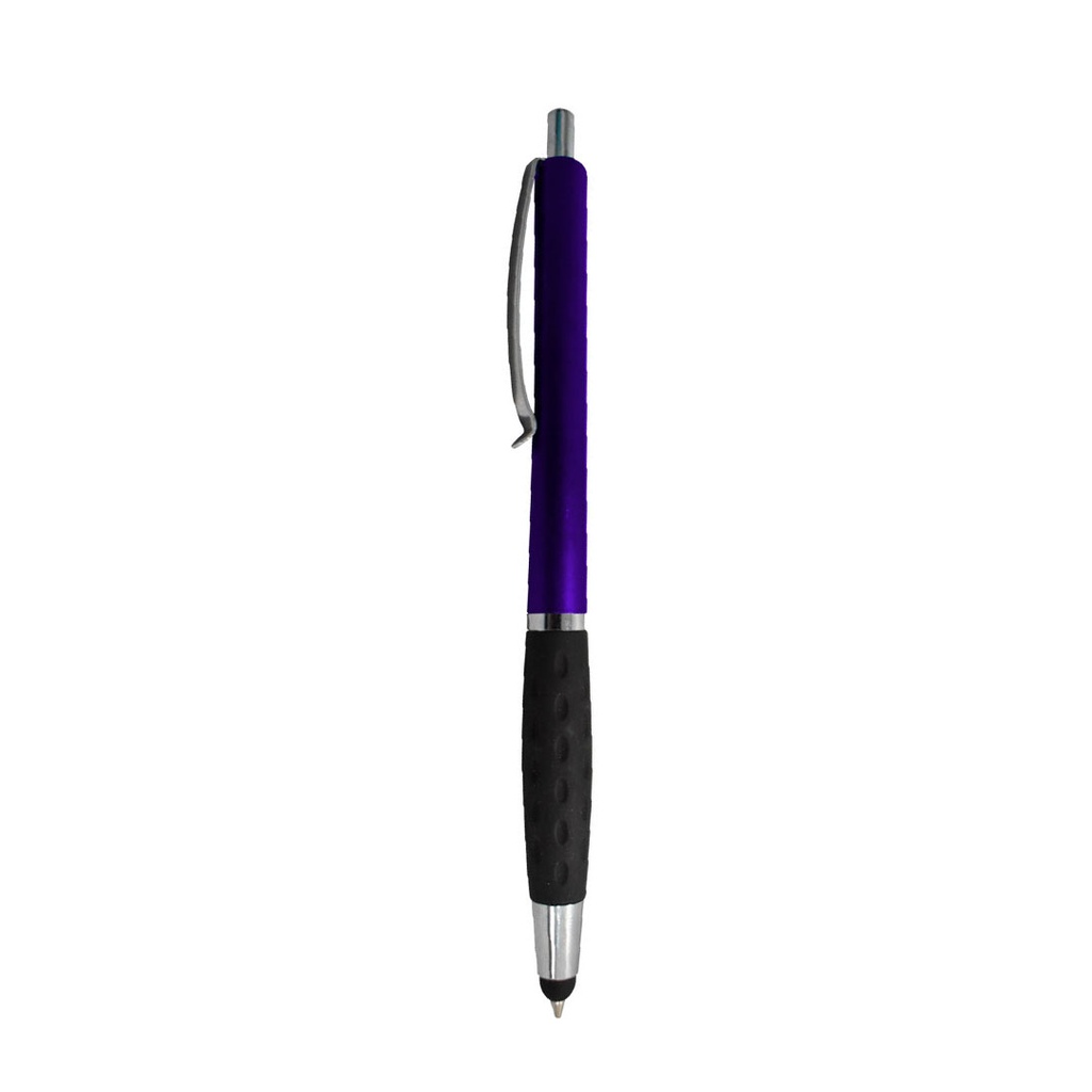 lapiceros, aluminio, morado,  nd, con touch y goma antideslizante