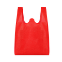 bolsa gabacha, tela ecológica, rojo, sellada 36*60*16 , cm 40 gsm