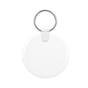 llavero redondo, pvc, blanco, 5*03 centimetros, de grosor