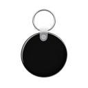 llavero redondo, pvc, negro, 5*0.3 centimetros, de grosor