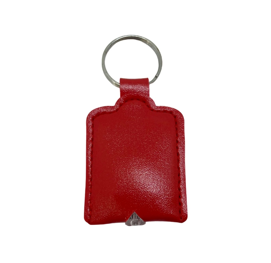 llaveros, cuero, rojo, 4.2*8.6 centimetros, con linterna,