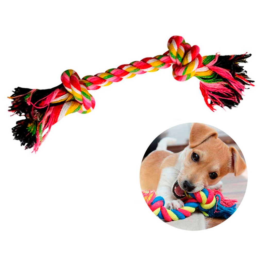 lazo, algodon, surtido, 42*6.5 centimetros, clasico para perro