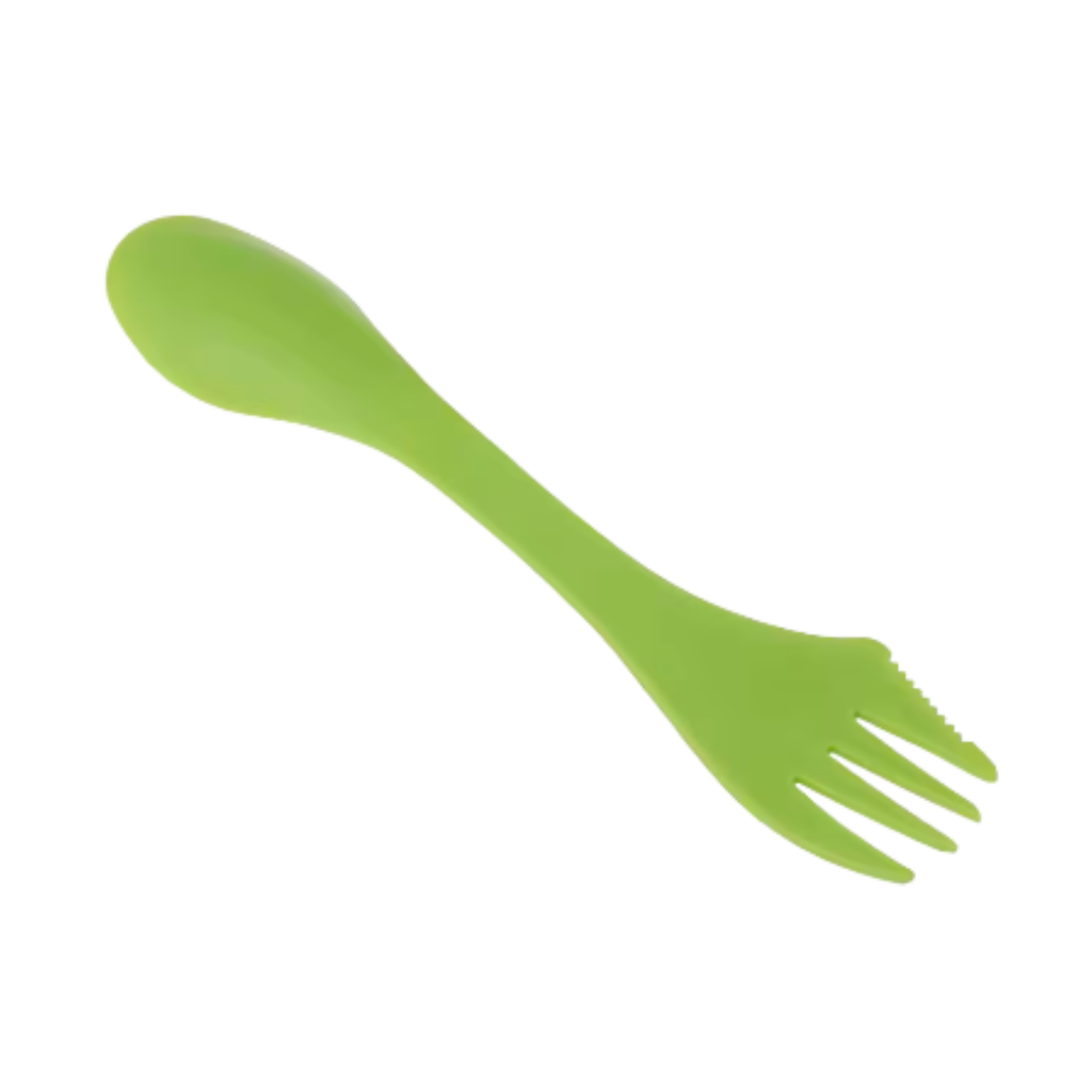 cuchara, plástico, verde, 3 en 1 ,