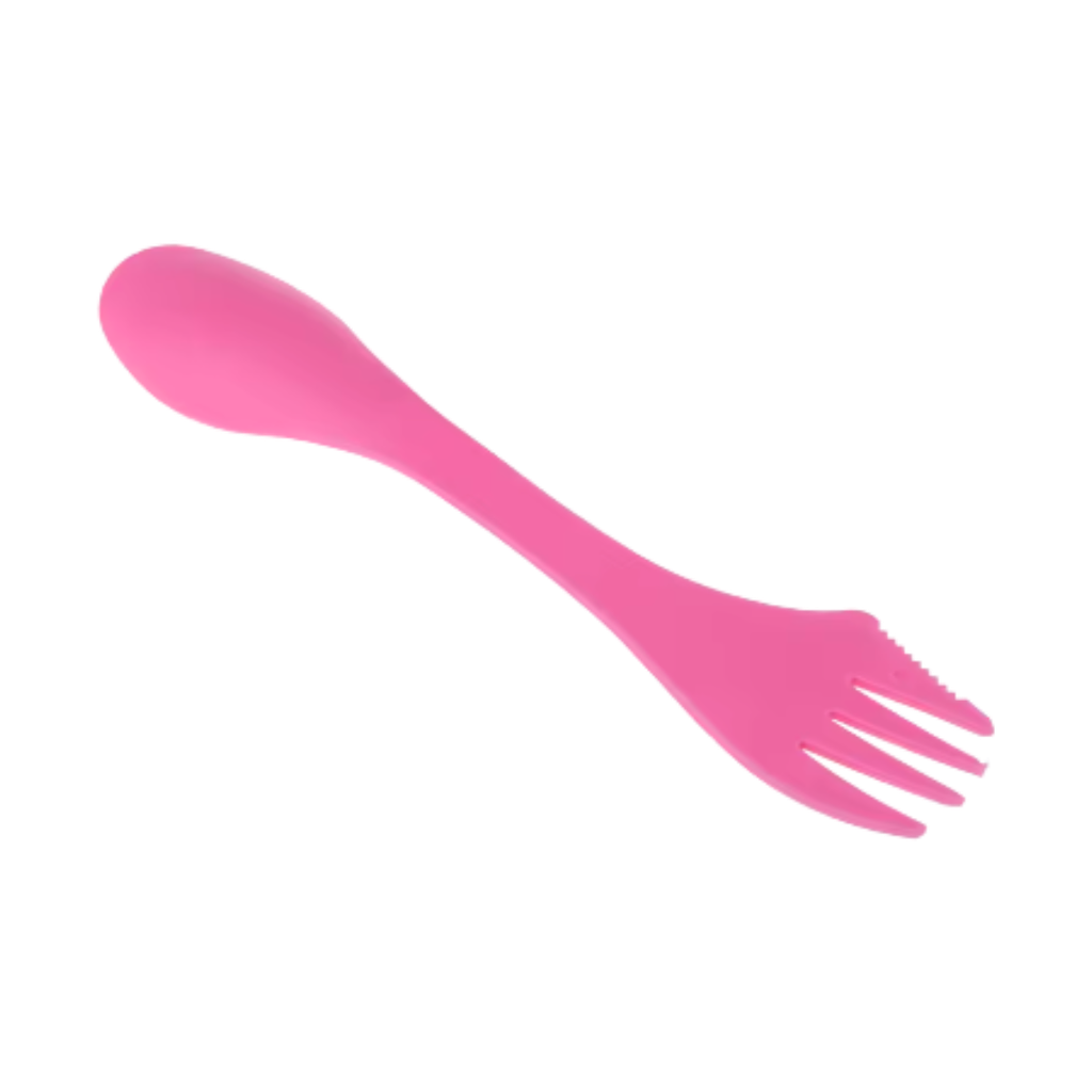 cuchara, plástico, rosado, 3 en 1 ,