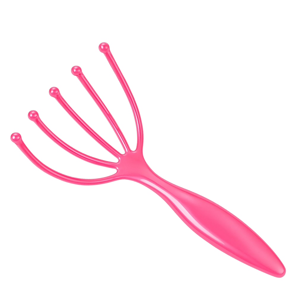 masajeador, plástico, blanco, 18*8.5*3 centimetros, forma de manita