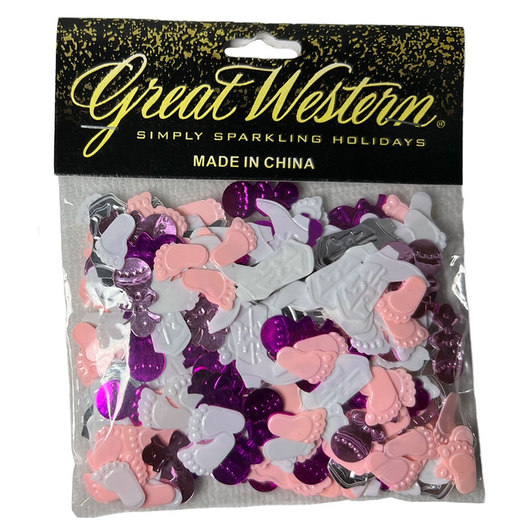 confeti baby shower niña