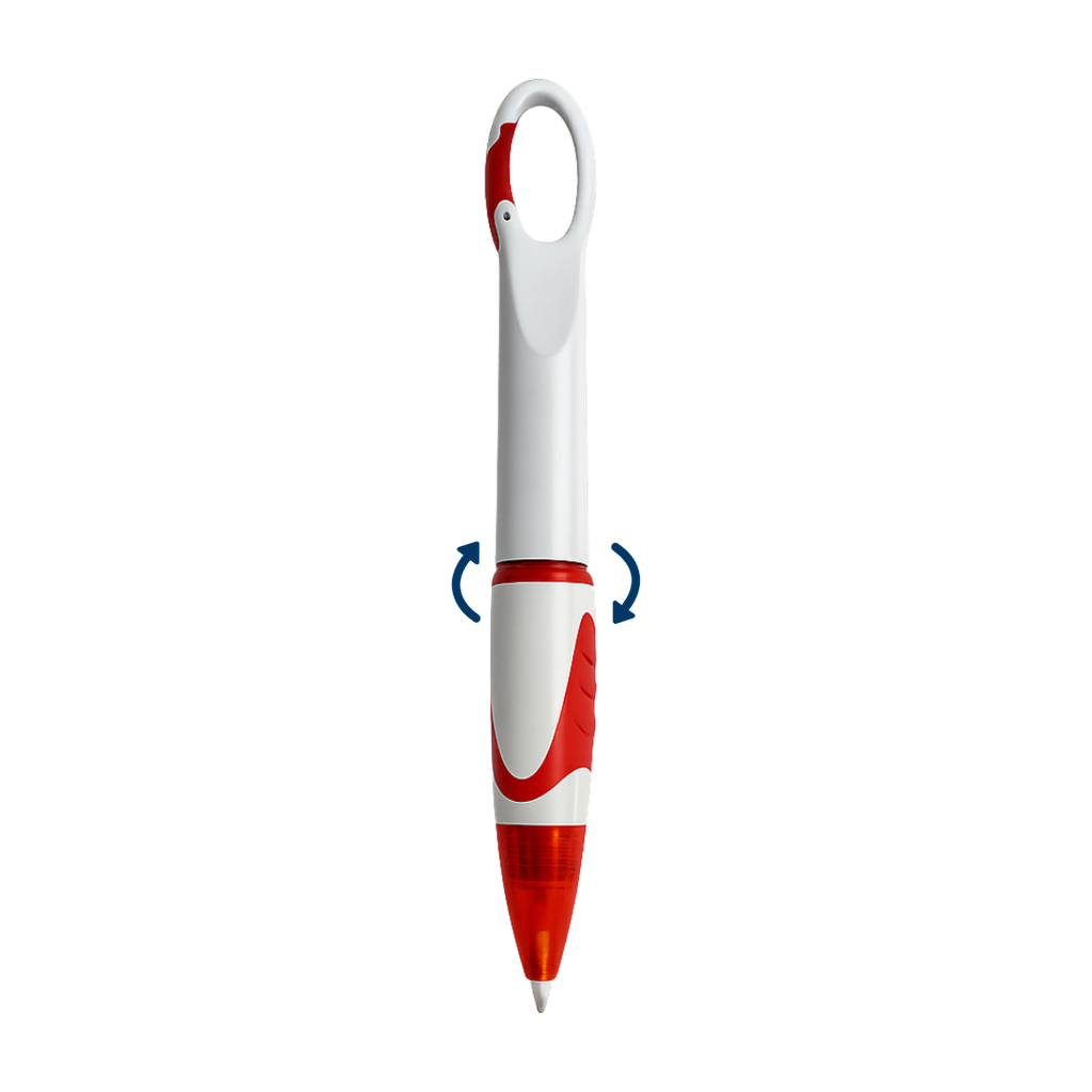 lapiceros, plástico, rojo, 14 centimetros, con gancho