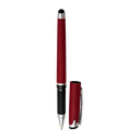 lapiceros, plástico, rojo, 14.5 cm siliconeado , con touch y tinta gel