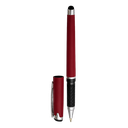 lapiceros, plástico, rojo, 14.5 cm siliconeado , con touch y tinta gel