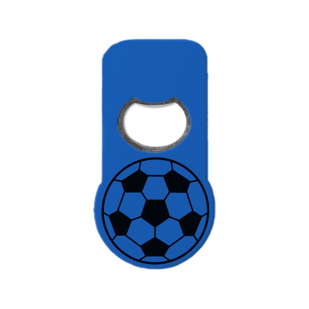 destapador, plástico, azul reflex, 5*9.8 centimetros, diseño pelota