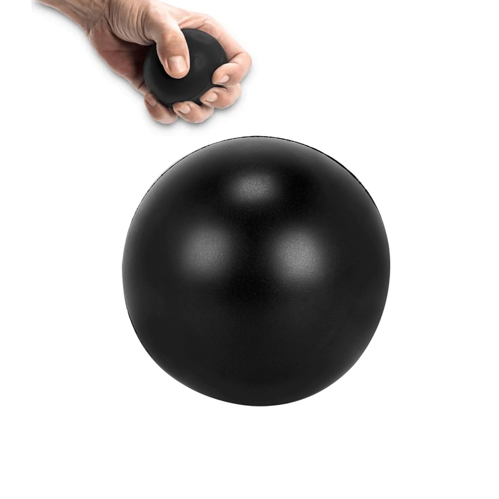 pelotas, poliuretano, negro, 6 centimetros, antiestres