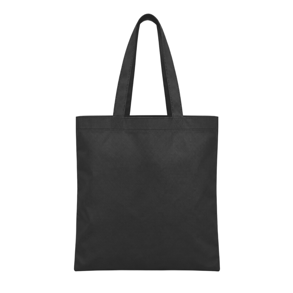 bolsa, tela ecológica, negro, 80 gsm  40*35 centimetros, plana sin fuelle cosida