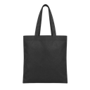 bolsa, tela ecológica, negro, 80 gsm  40*35 centimetros, plana sin fuelle cosida