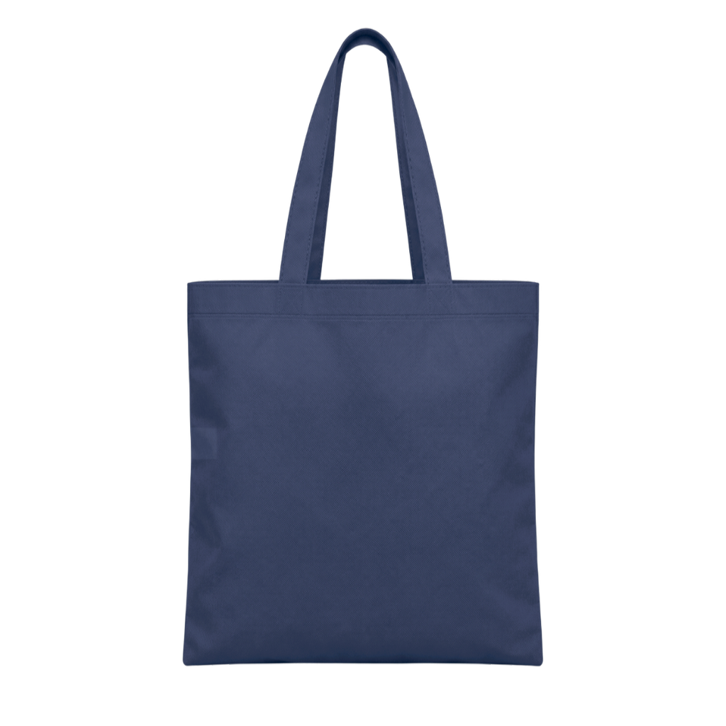 bolsa, tela ecológica, azul oscuro, 80gsm 40*35 centimetros, plana sin fuelle cosida