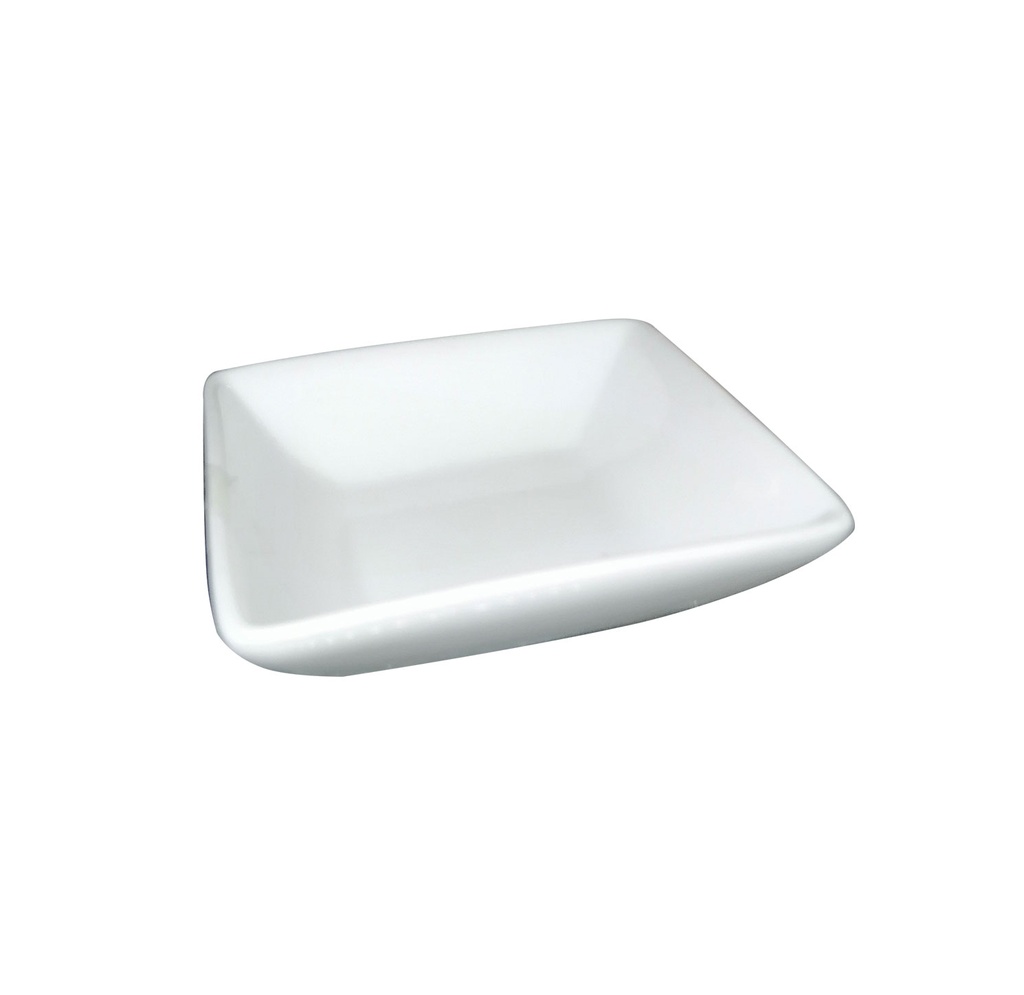 bowl, cerámica, blanco, 4.25 pulgadas, mini cuadrado