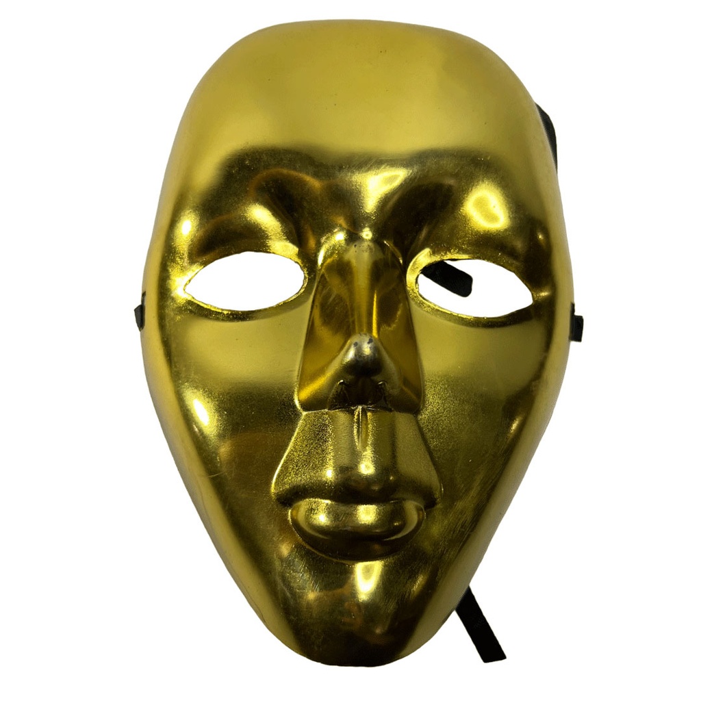 máscara plástica rostro brillante