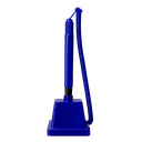 lapiceros, plástico, azul reflex, 18 centimetros, con base piramidal y resolte