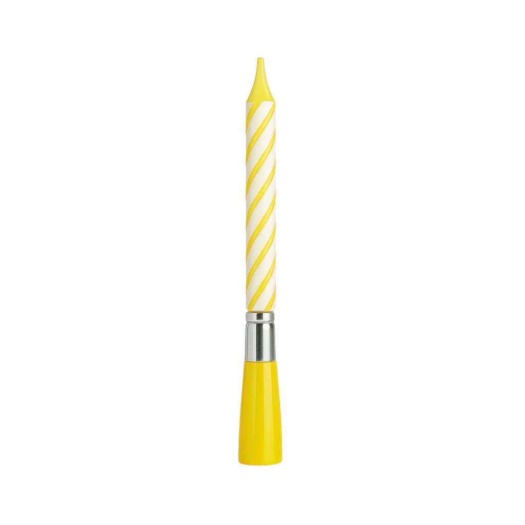 vela cantarina, , amarillo, 5.5*14.5 centimetros,