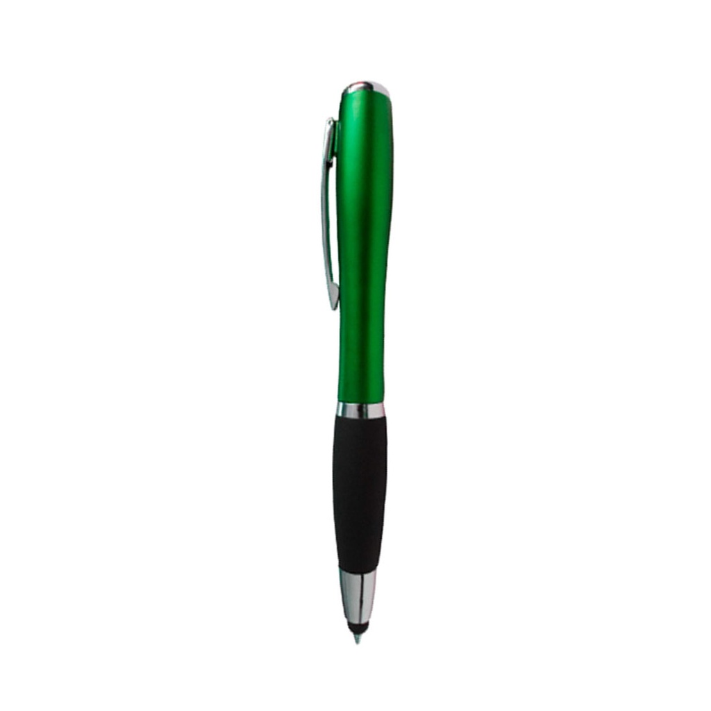 lapiceros, plástico, verde,  nd, con linterna y touch